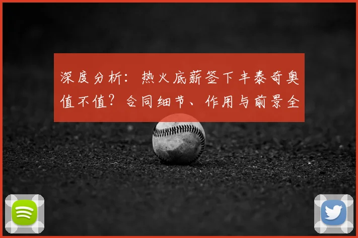 深度分析：热火底薪签下丰泰奇奥值不值？合同细节、作用与前景全解读